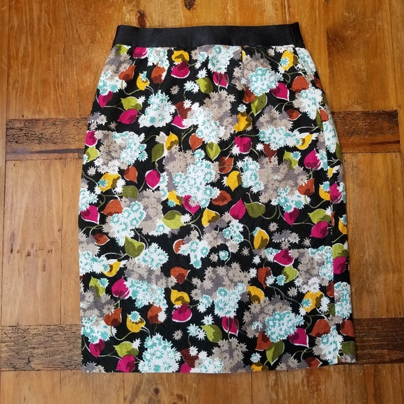 Anthropologie Girls from Savoy Womens Floral Pencil Skirt Size 6 - Picture 2 of 9